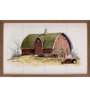 Tractor With Barn By Hautman Brothers